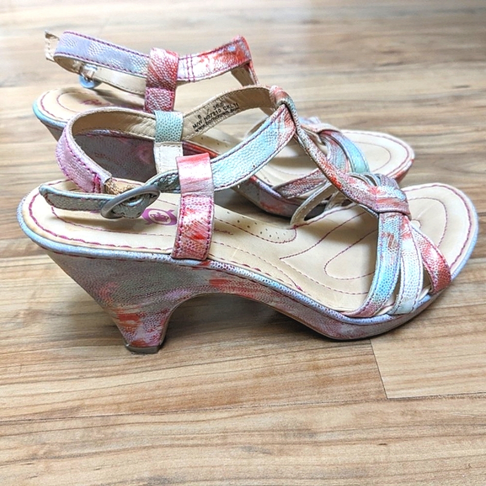 Born Crown Myndy Metallic Leather Sandals
